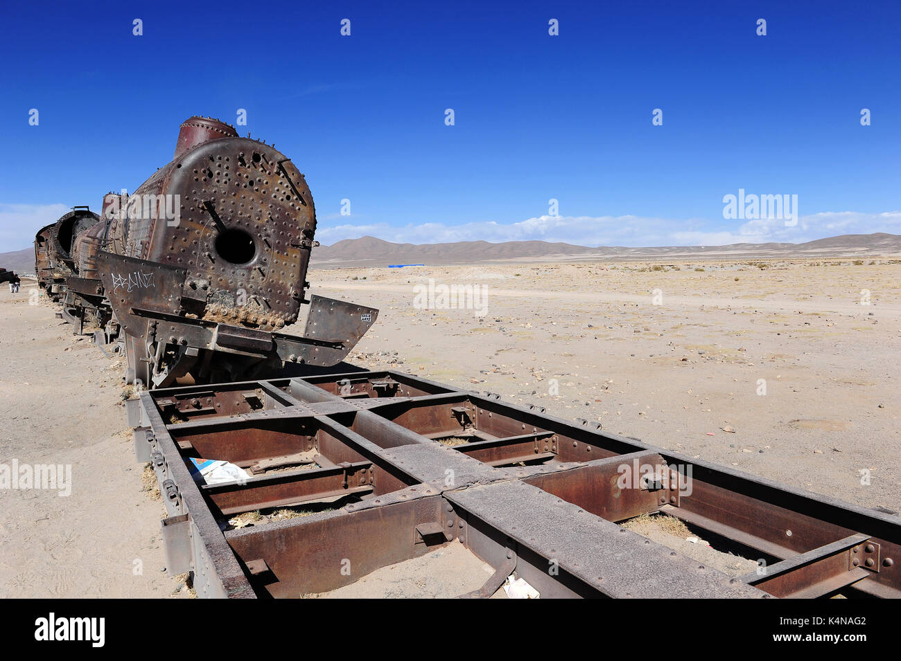 Der Friedhof vor den Toren der Stadt Uyuni, im südlichen Bolivien Stockfoto