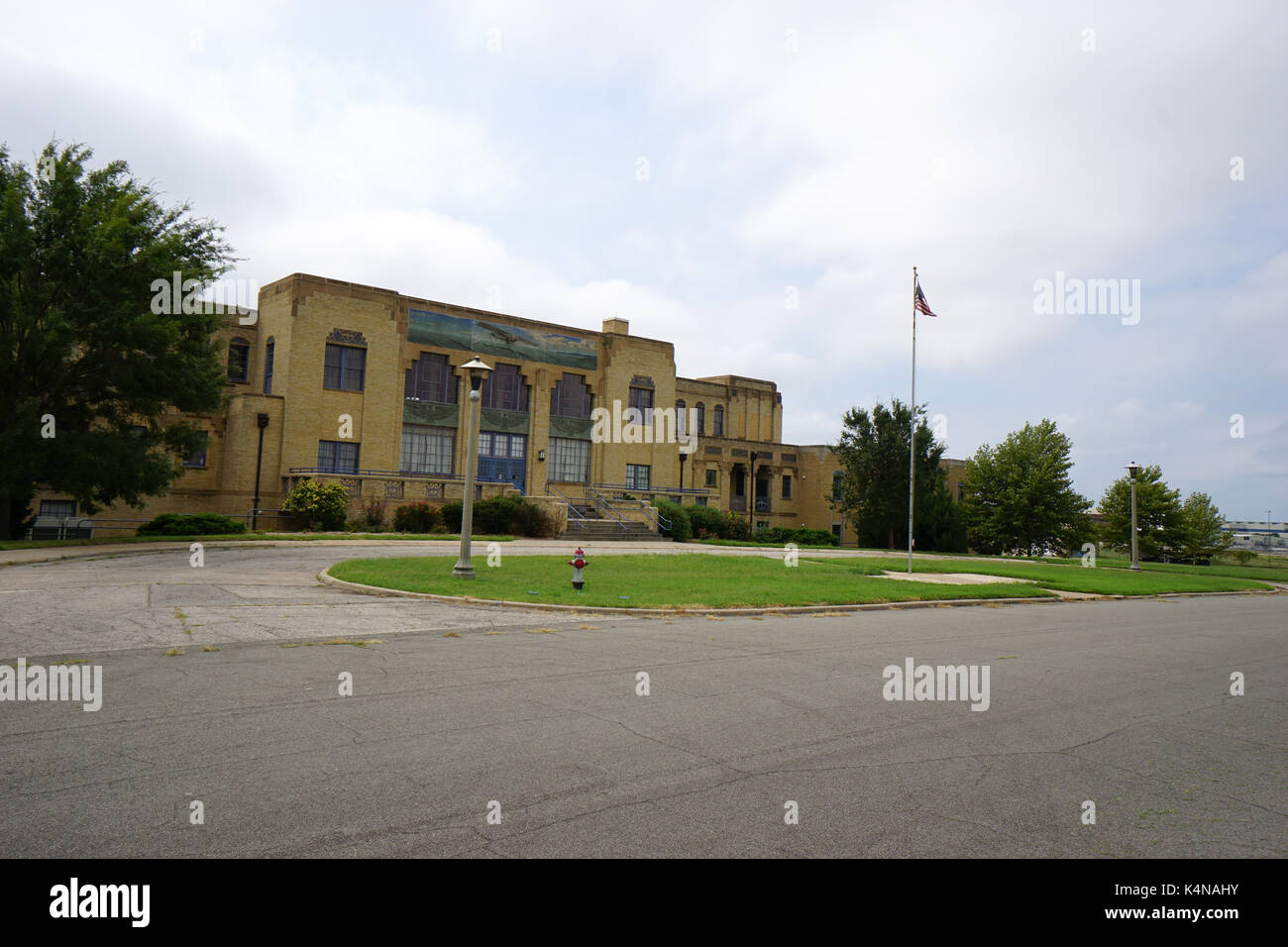 Alte Wichita Municipal Airport terminal Building in Wichita, KS Stockfoto