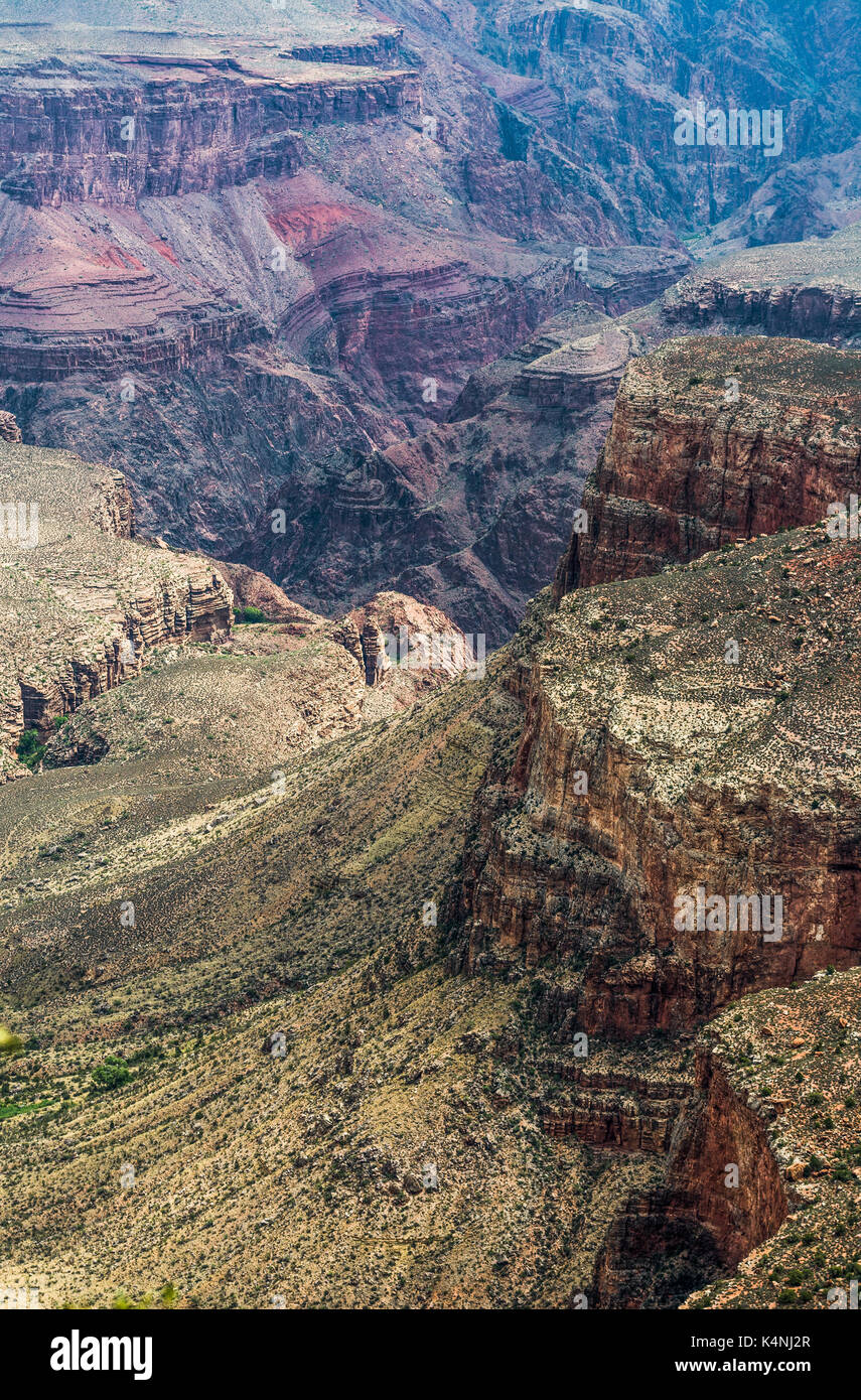 Felsformationen über Colorado River im Grand Canyon, Arizona Stockfoto