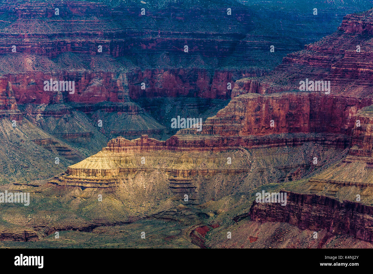 Felsformationen über Colorado River im Grand Canyon, Arizona Stockfoto