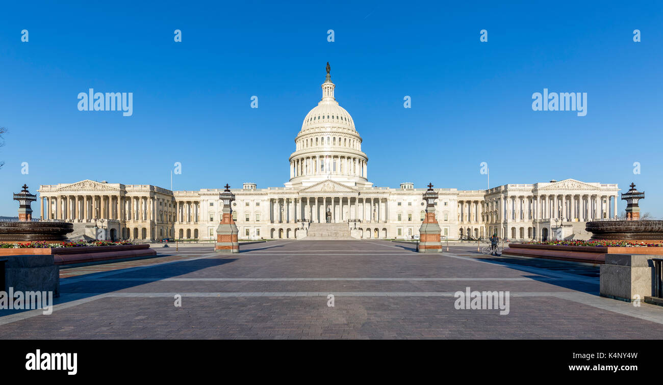 Ostseite des United States Capitol Building in Washington DC. Stockfoto