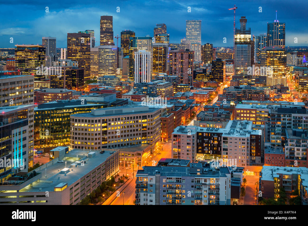 Blick auf die Innenstadt von Denver Stockfoto