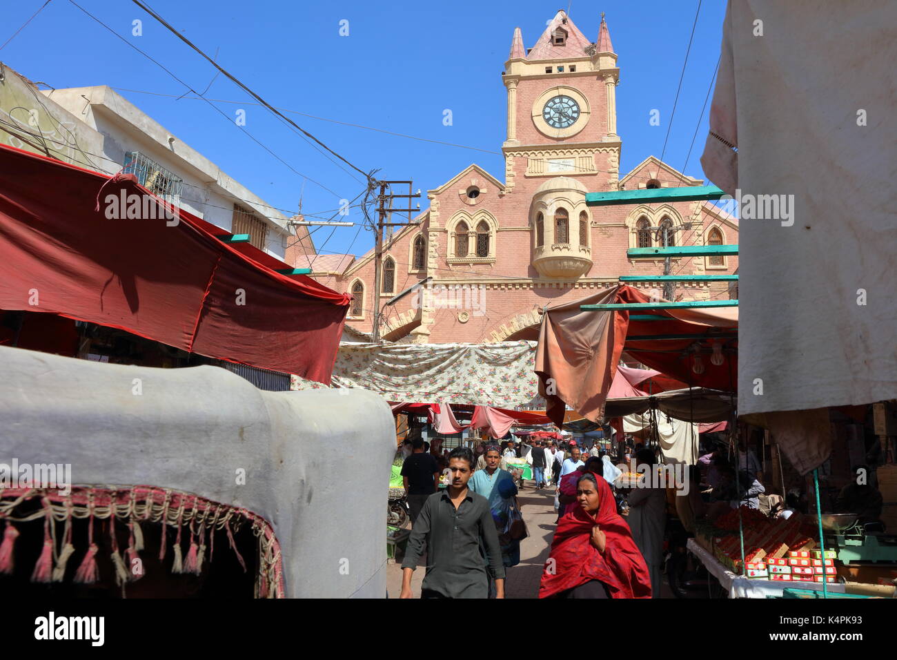 Clock Tower Hyderabad, Pakistan. Stockfoto