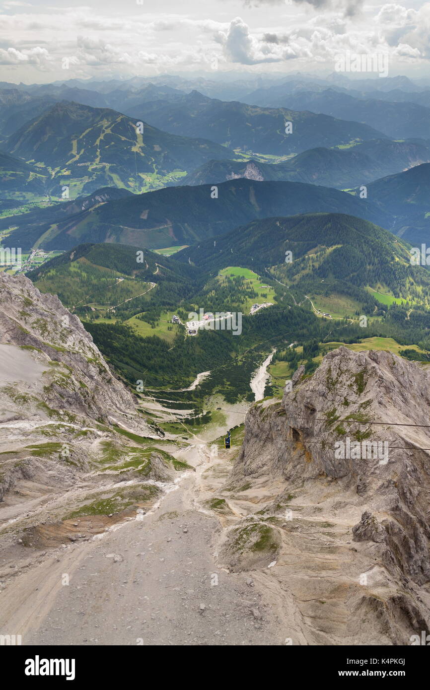 Seilbahn Gondel zum Dachstein Gipfel Reisen Stockfoto