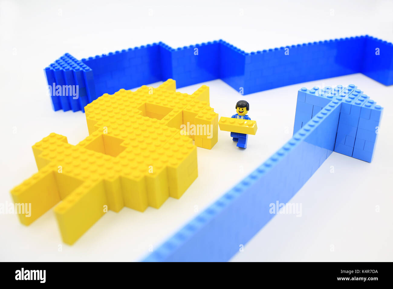 Lego Geld Stockfotografie - Alamy
