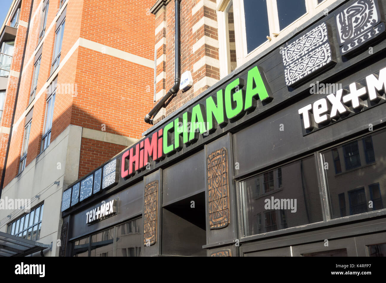 Chimichanga's Tex-Mex-Restaurant in Ealing, London, Großbritannien Stockfoto