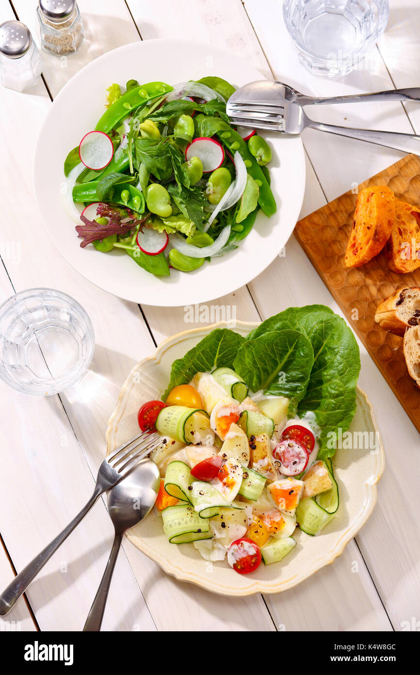 Verschiedene Gerichte Stockfoto