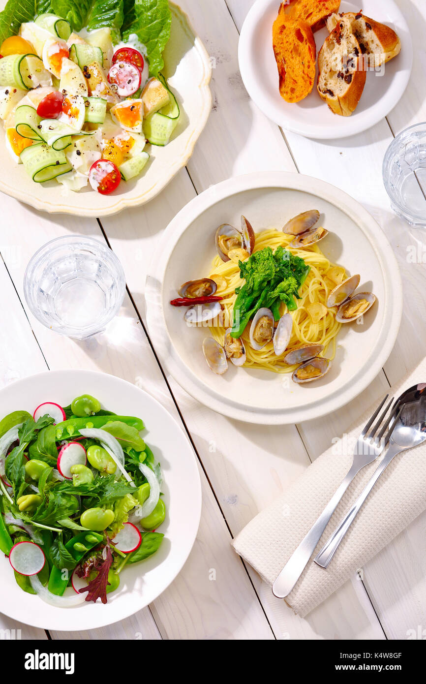 Verschiedene Gerichte Stockfoto