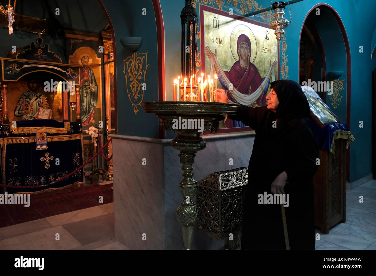 Griechisch-orthodoxe Holzikone Heiliger Paisios - Handgefertigte Christliche Ikone