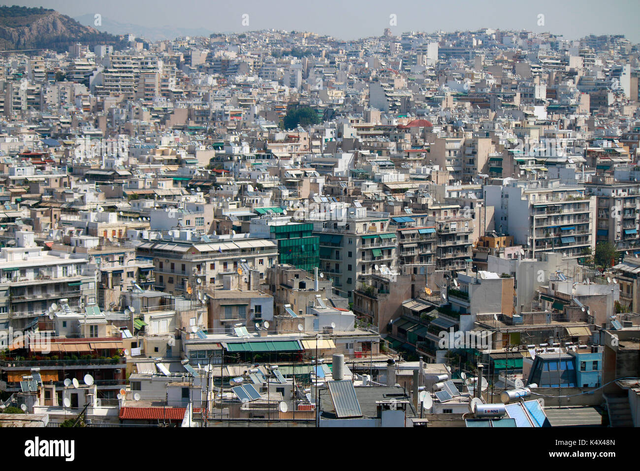 Skyline, Athen, Griechenland. Stockfoto