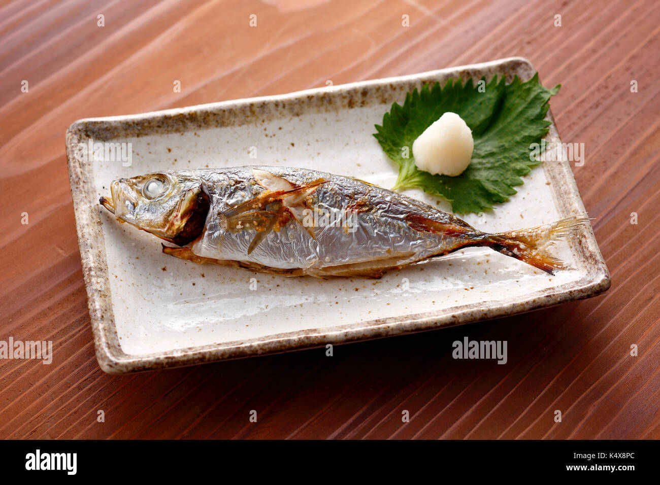 Japanischer Stil gegrillter Fisch Stockfoto