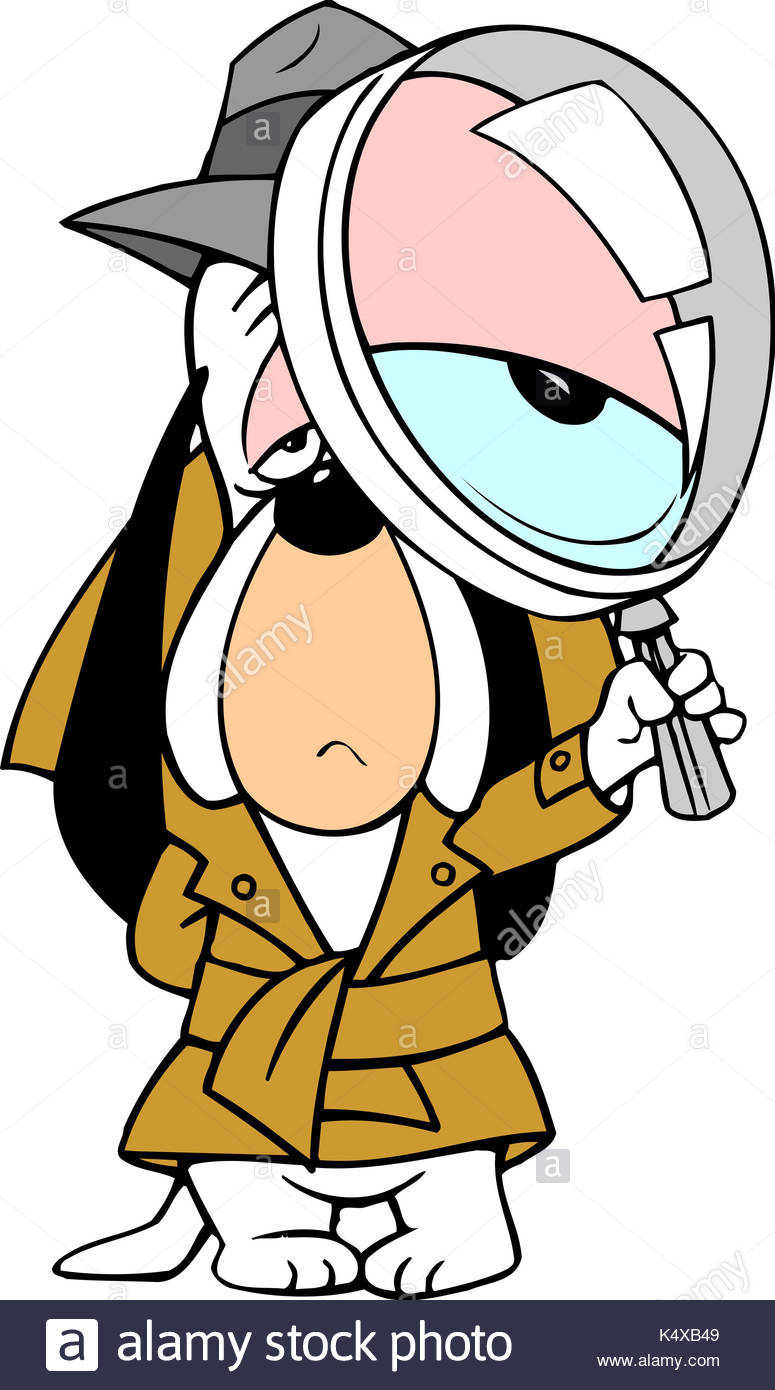 Droopy illustrative Detektiv Hund Stockfoto, Bild 157931433 Alamy