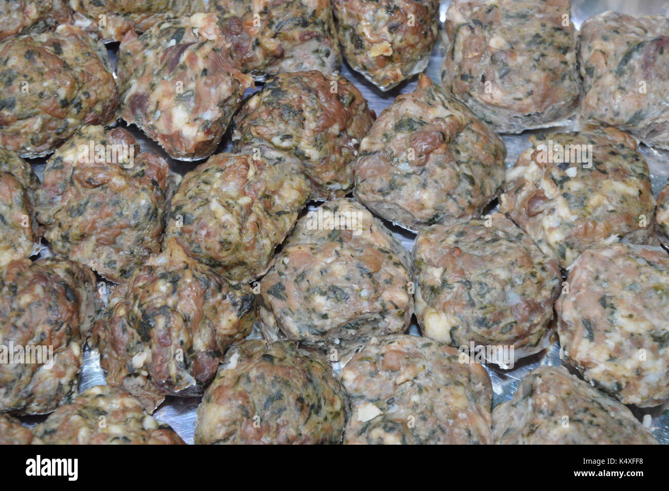 Gerollt Fleischbällchen Stockfoto