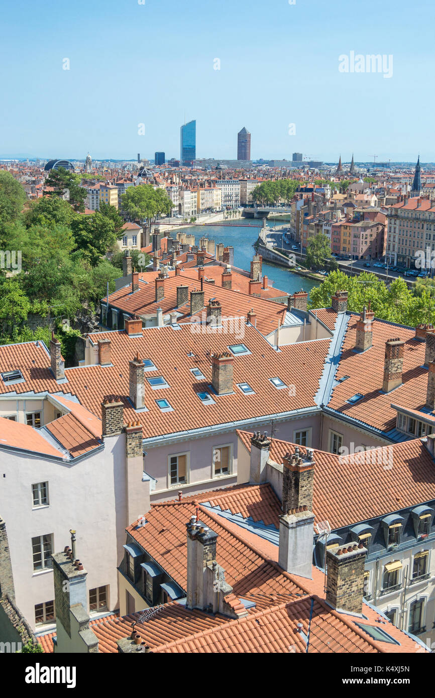 Lyon Stadtbild Stockfoto
