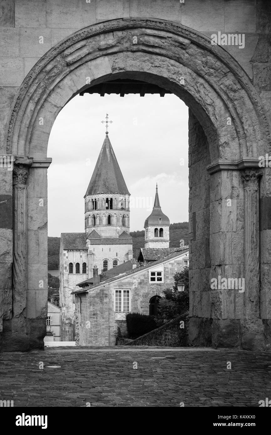 Blick auf die Abtei von Cluny, Burgund - Frankreich Stockfoto