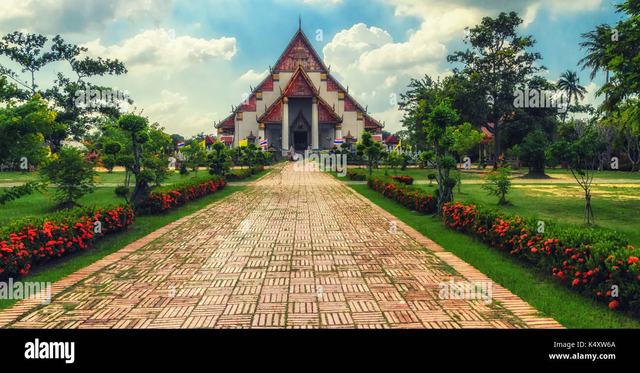 Wat Phra Si Sanphet Ayutthaya - Ayutthaya Historical Park ist ein Weltkulturerbe Ayutthaya in Thailand betrachtet worden. Stockfoto