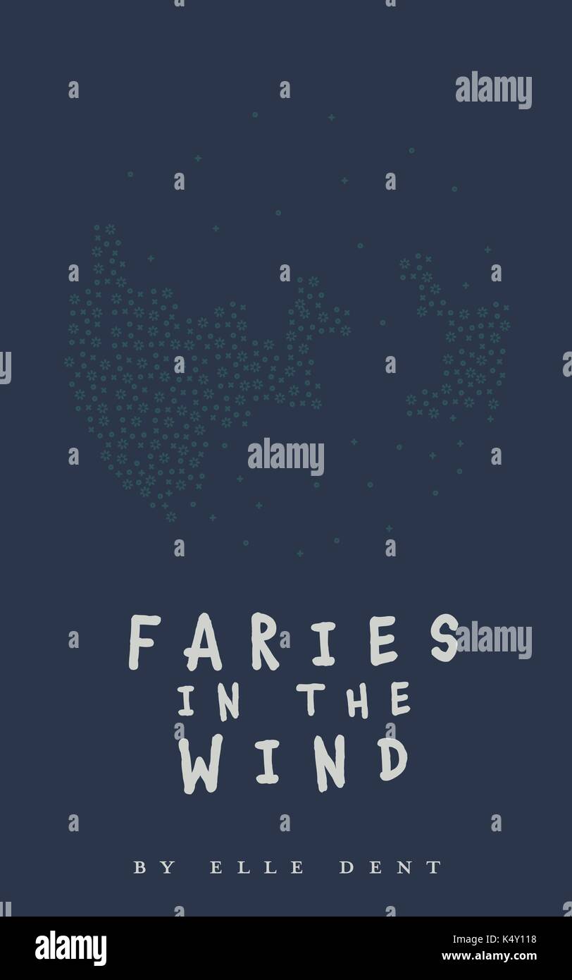 Vektor von Roman Cover mit faries im Wind Text Stock Vektor