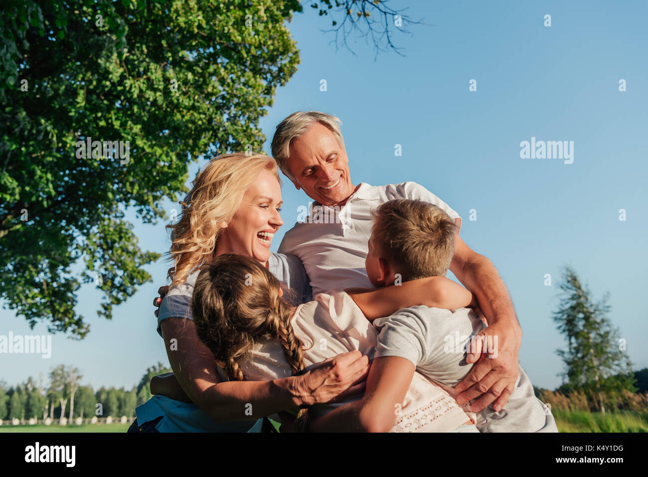 glückliche Familie Stockfoto