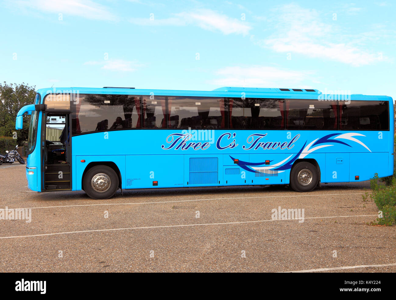 Drei C's Travel, Coach, Trainer, Tagesausflüge, Reise, Ausflug, Ausflüge, Reisen unternehmen, Unternehmen, Urlaub, Urlaub, Verkehr, England, Großbritannien Stockfoto