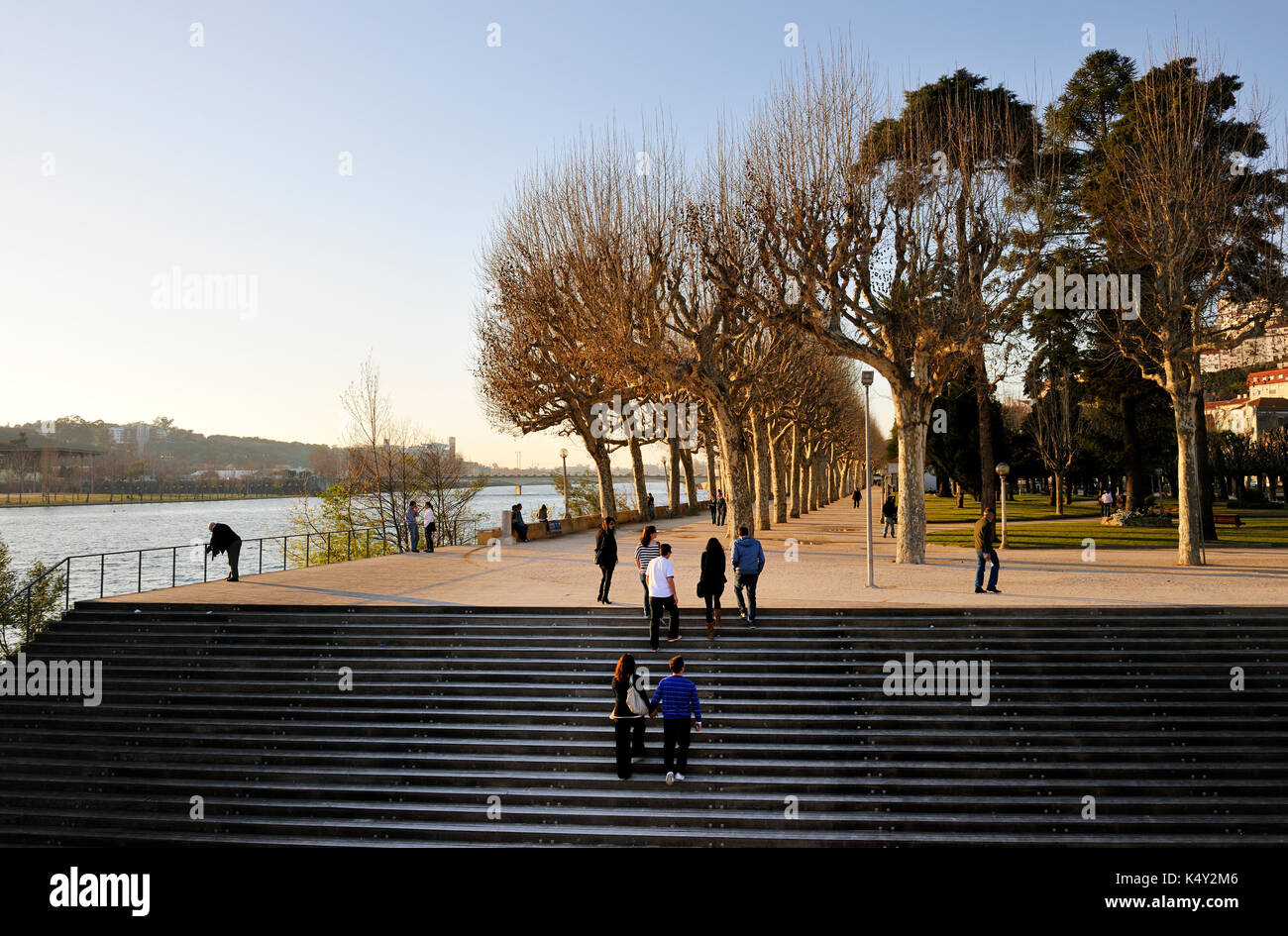 Coimbra und den Fluss Mondego. Portugal Stockfoto