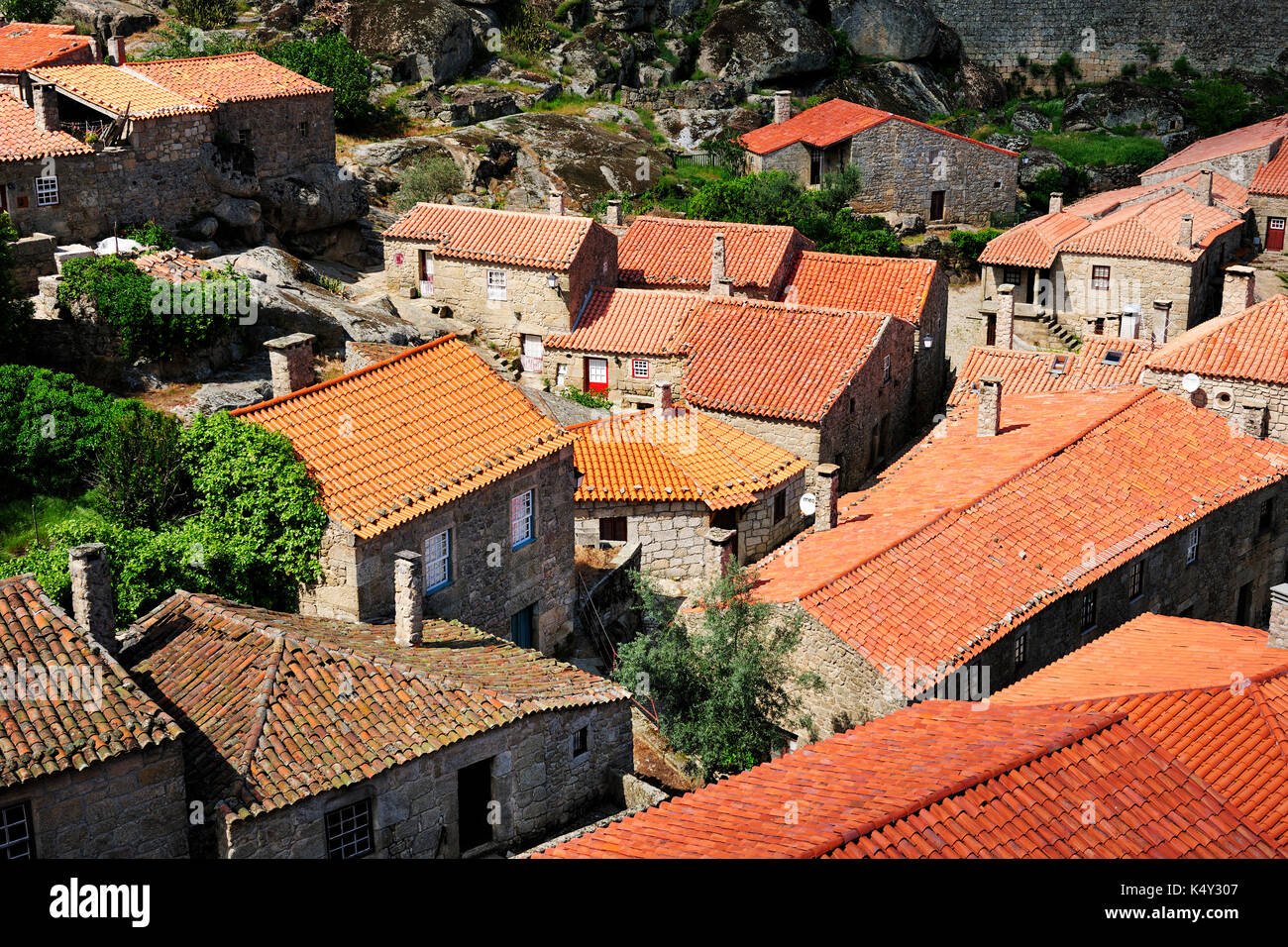Das mittelalterliche und historische Dorf Sortelha. Beira Alta, Portugal Stockfoto