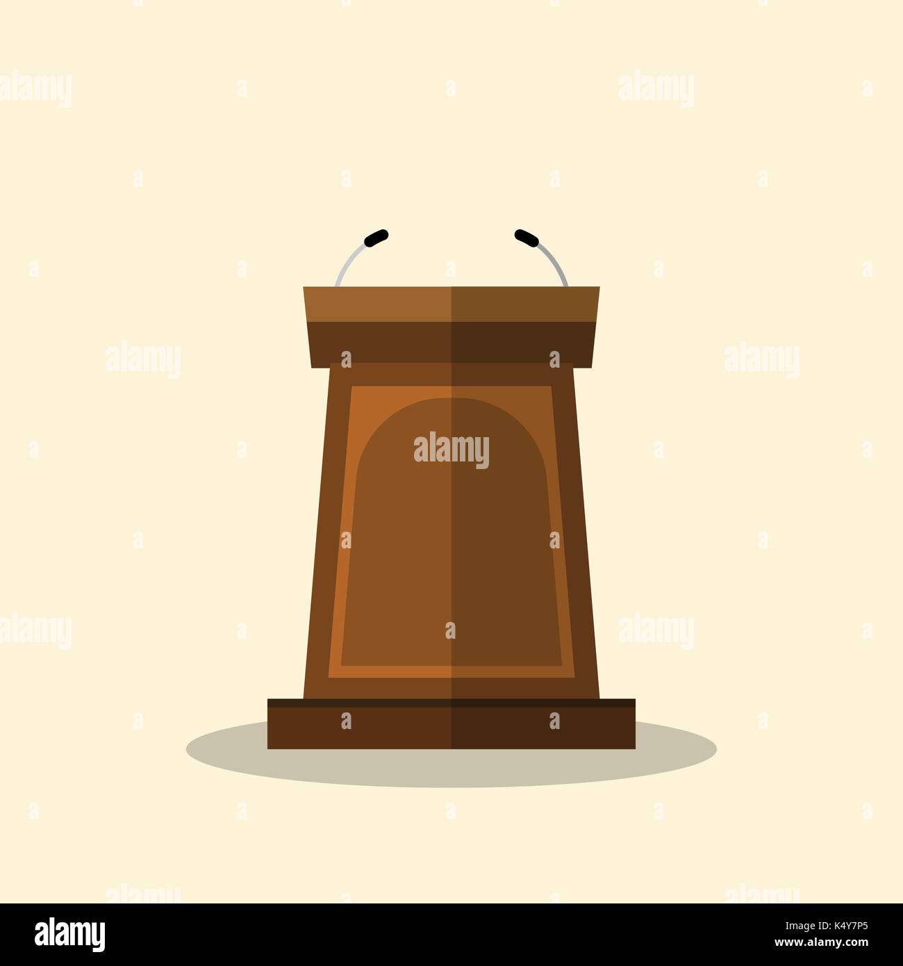 Podium, Tribüne vektor Symbol auf weißem Hintergrund, Grafik Design - Vector Illustration. Stock Vektor