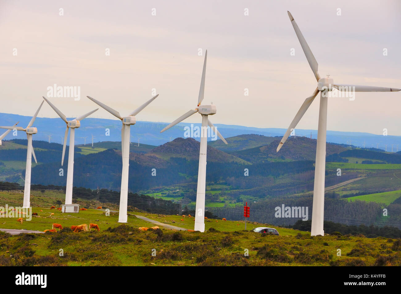 Äolische Park an der Küste des Todes, aus der Provence von A Coruña in Galicien Stockfoto