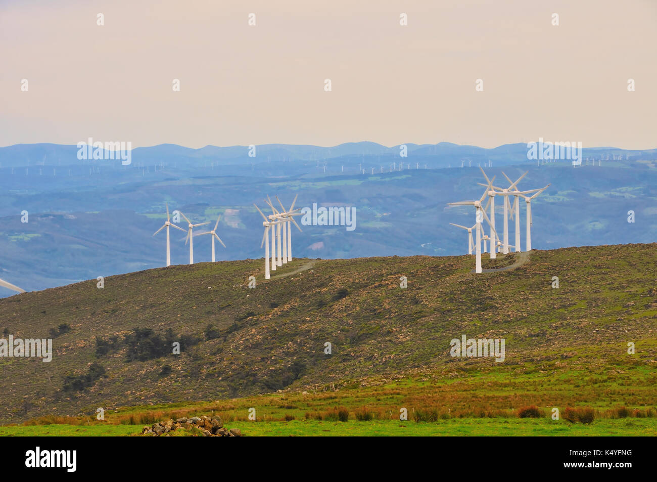 Äolische Park an der Küste des Todes, aus der Provence von A Coruña in Galicien Stockfoto