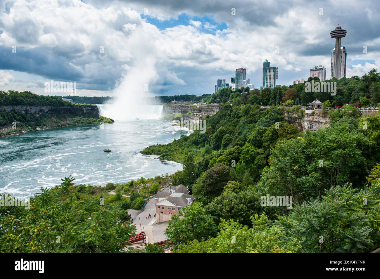Über den Niagara Falls, Ontario, Kanada Übersicht Stockfoto