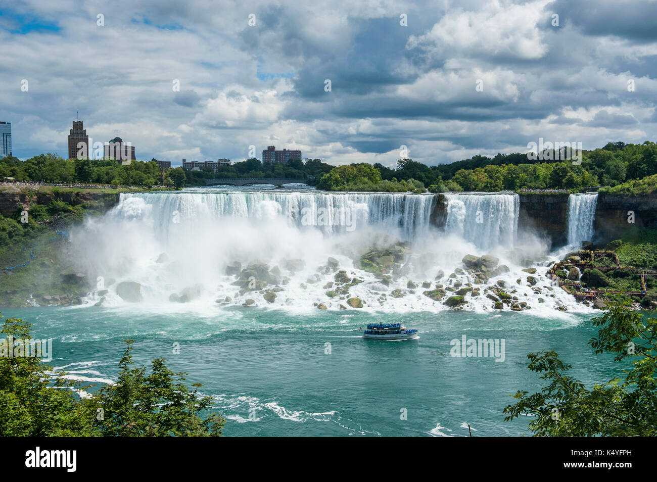 Überblick über die Amerikanischen Fälle, Teil der Niagara Falls, Ontario, Kanada Stockfoto