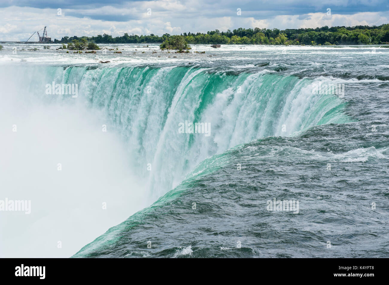Überblick über die Horseshoe Falls, kanadischen Wasserfälle, Niagara Falls, Ontario, Kanada Stockfoto