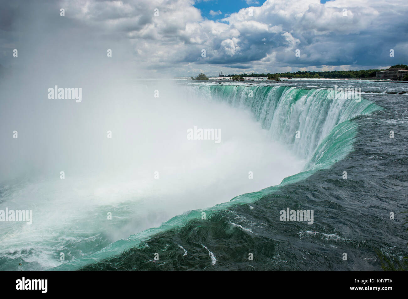 Überblick über die Horseshoe Falls, kanadischen Wasserfälle, Niagara Falls, Ontario, Kanada Stockfoto