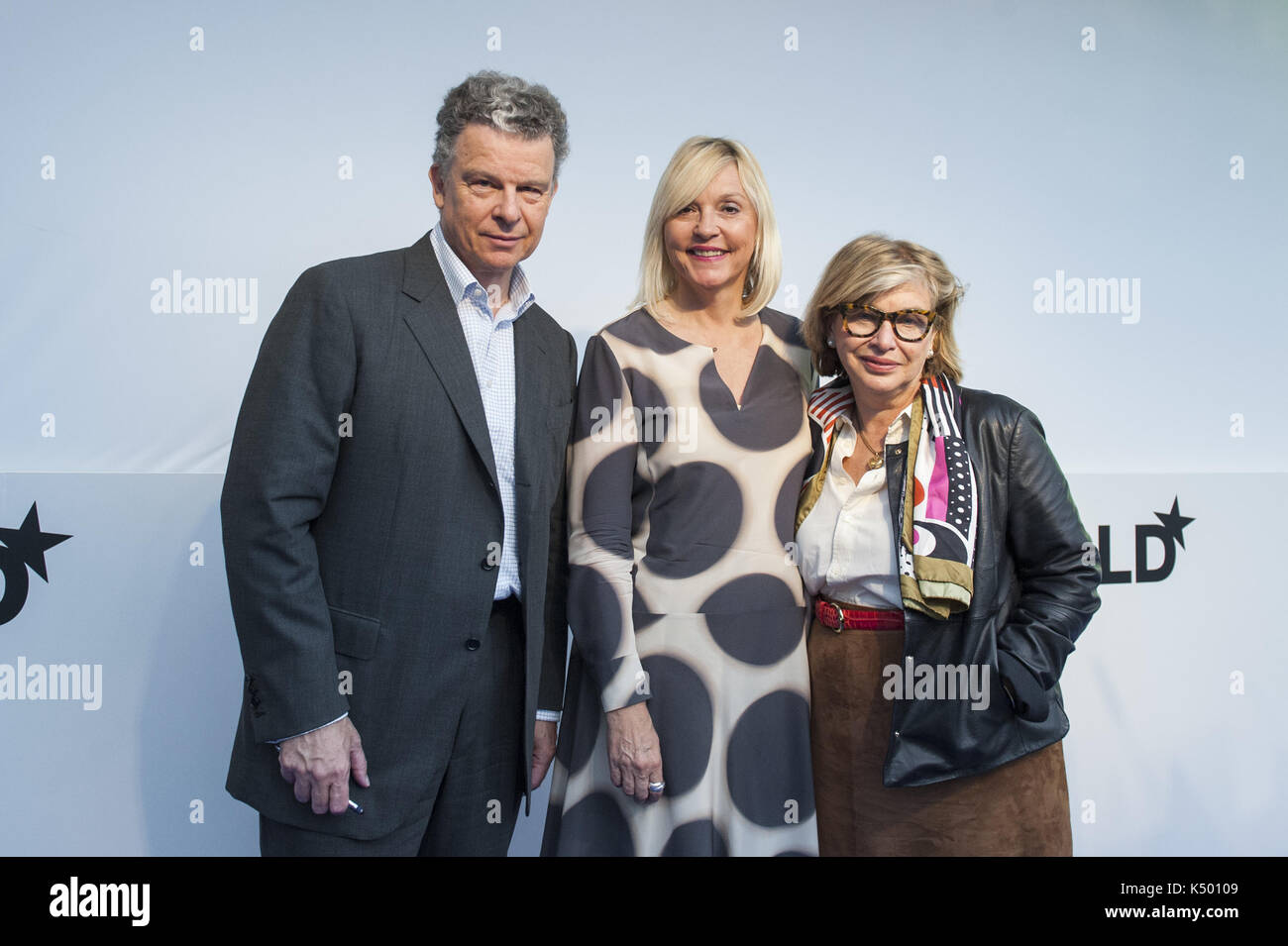 Brüssel, Belgien. 04. Juli 2017. Dr. Paul-Bernhard Kallen, CEO Hubert Burda Media; Beate Merk, Bayerischer Staatsminister für Europäische Angelegenheiten und Internationale Beziehungen; Steffi Czerny, DLD Media DLD Europa 17, Vertretung des Freistaates Bayern bei der Europäischen Union, 4. September 2017. Freie Presse Bild © FKPH für DLD | Verwendung weltweit/picture Alliance Quelle: dpa/Alamy leben Nachrichten Stockfoto