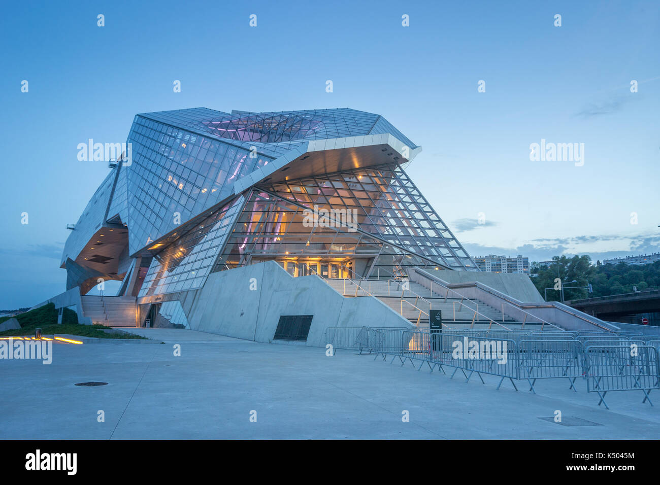 Museum Confluences in Lyon Stockfoto