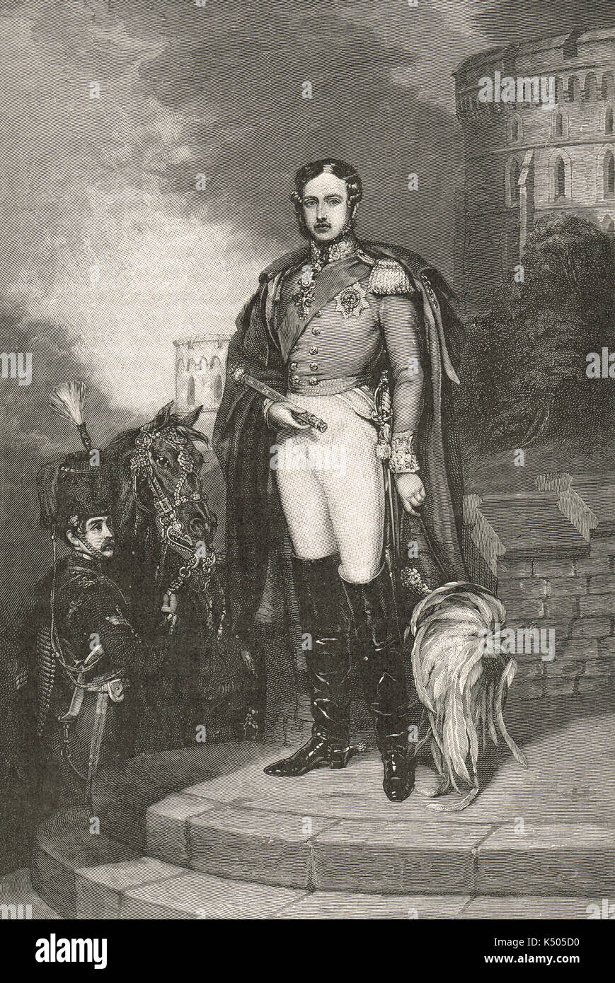 Prinz Albert im Jahr 1845 auf Schloß Windsor Stockfoto