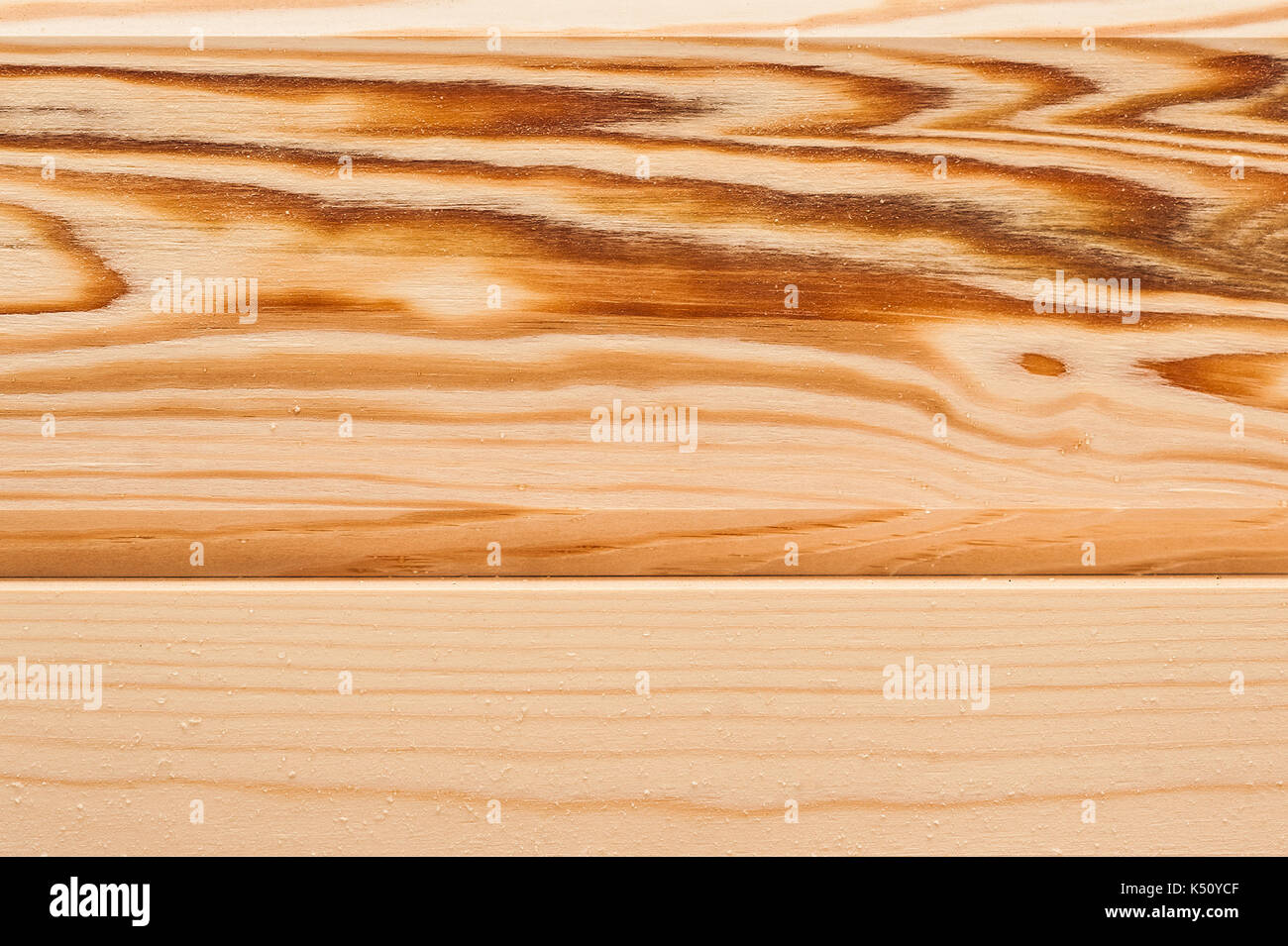 Detail und texturierte Regen kostenlose Holzbrett, Hintergrund. Licht verarbeitetes Holz Textur. Andere Ansicht Stockfoto