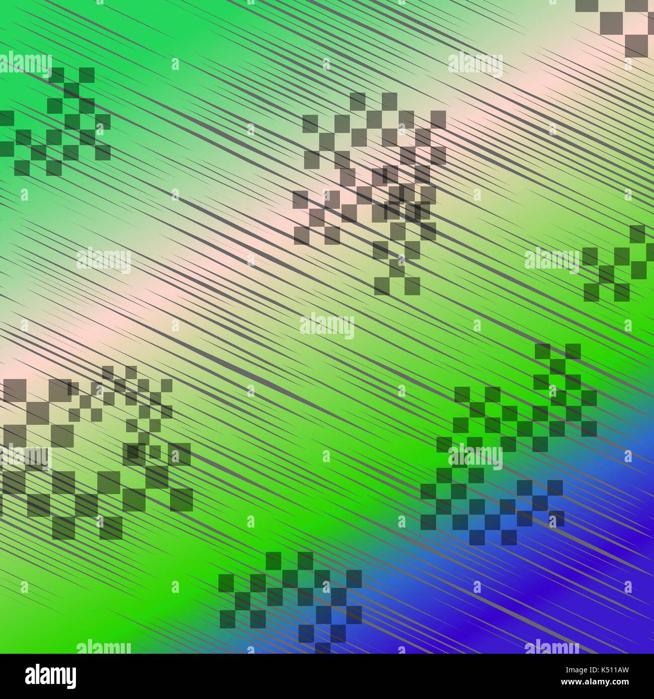 Glitch Pixel Textur. Fernsehen Fail Signal Stock Vektor