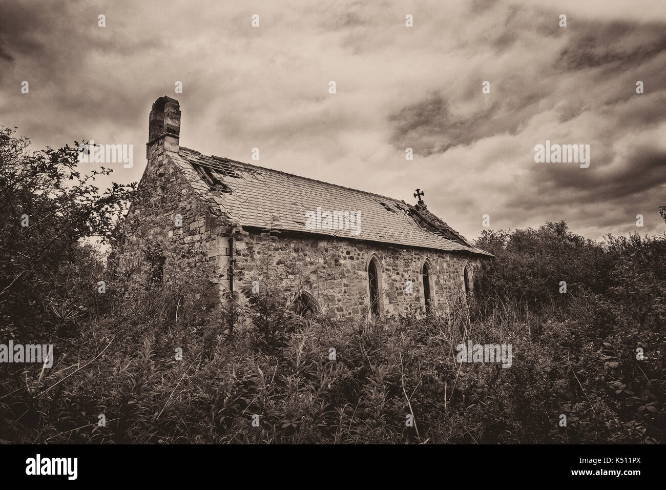 Der Embelton Kirche 1800 Stockfoto