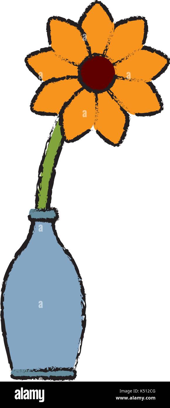 Blume in vase Stock Vektor