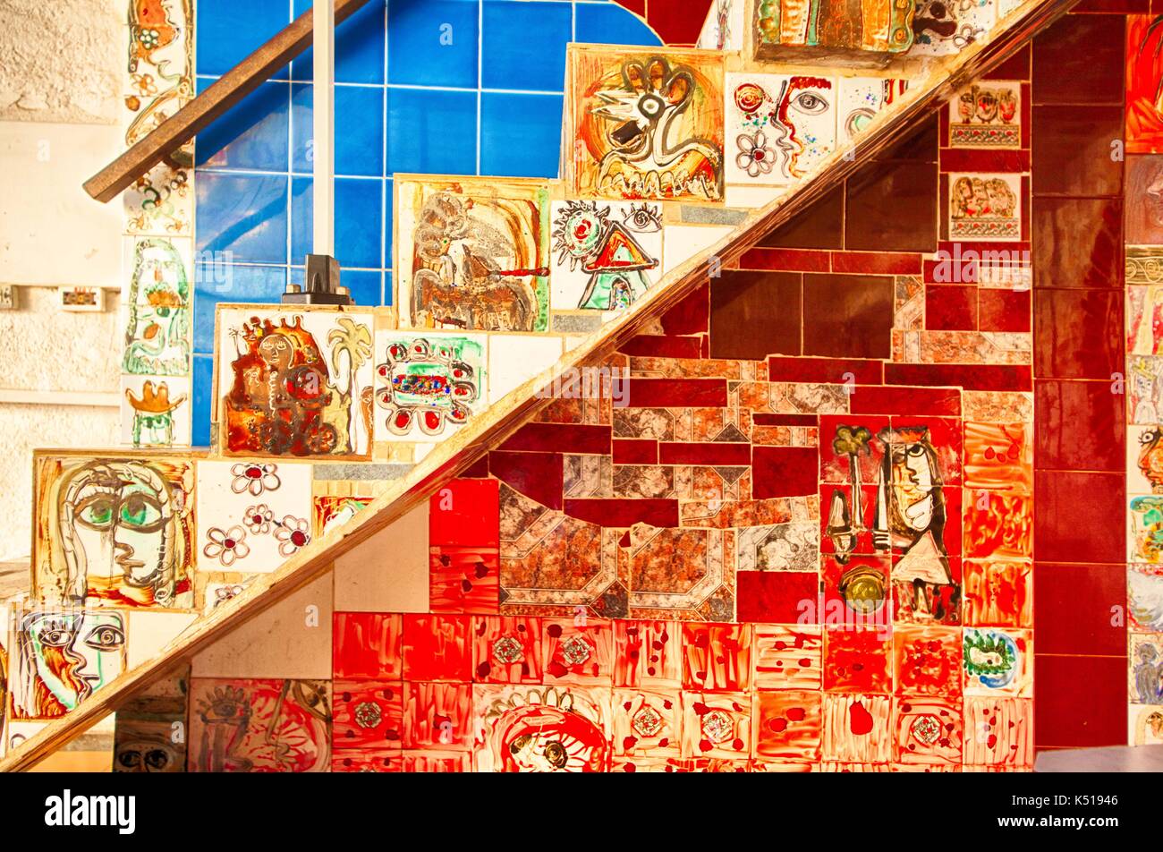 Alte Treppe in Kuba Stockfoto