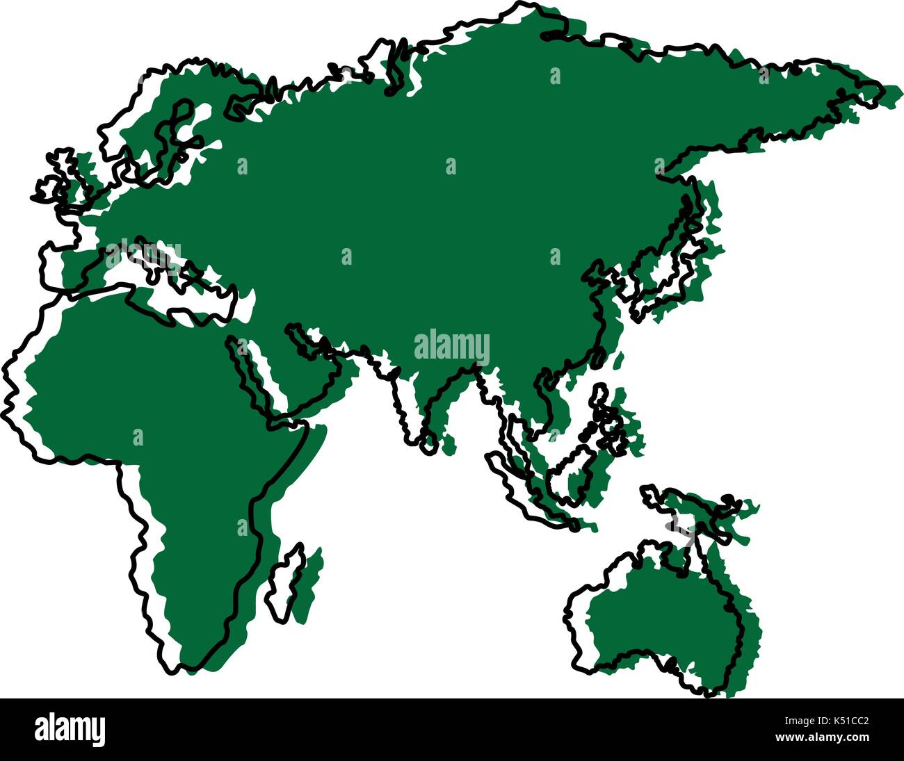 Karte von Europa, Afrika und Asien Land Alamy