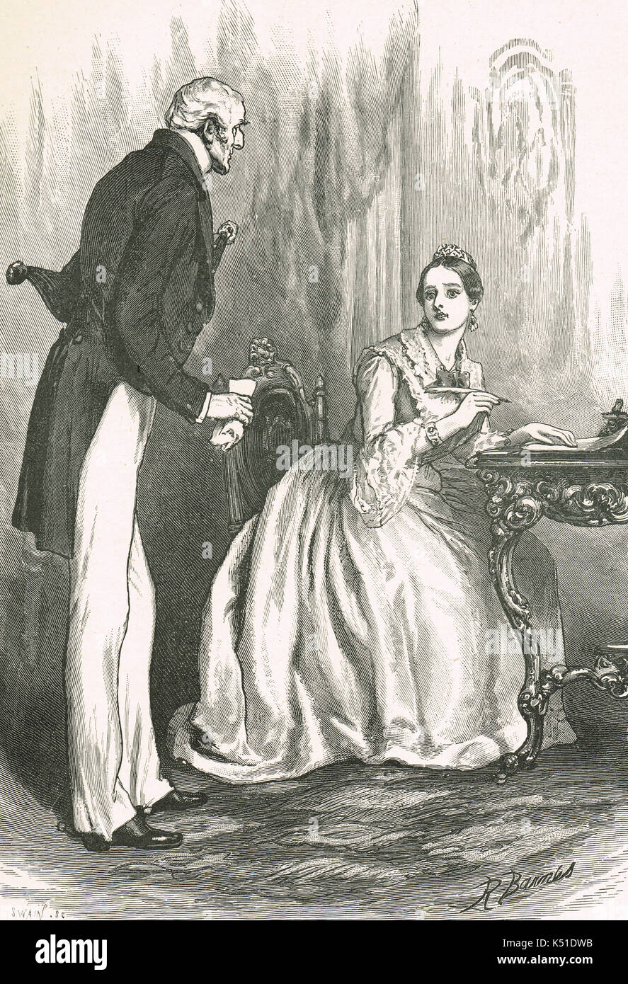 Die Königin und der deserteur Hinrichtungsbefehl, Queen Victoria Begnadigung ein deserteur Stockfoto
