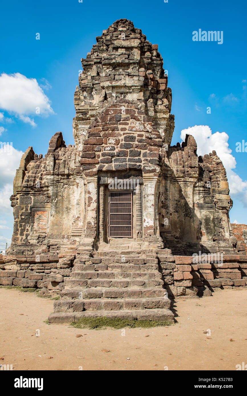 Alte Ruinen in Prang Sam Yod. Lopburi. Thailand. Stockfoto