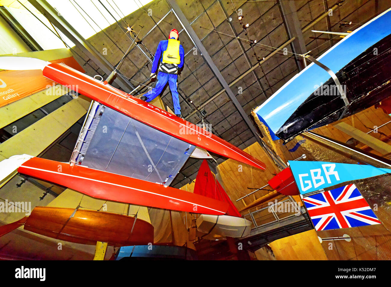 Falmouth Cornwall National Maritime Museum Das Flying dart Segelboot Stockfoto