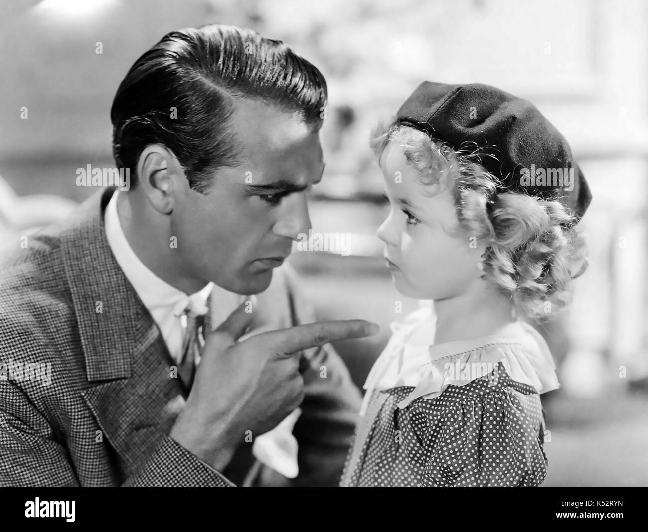 Jetzt UND FÜR IMMER 1934 Paramount Pictures Film mit Gary Cooper und Shirley Temple Stockfoto