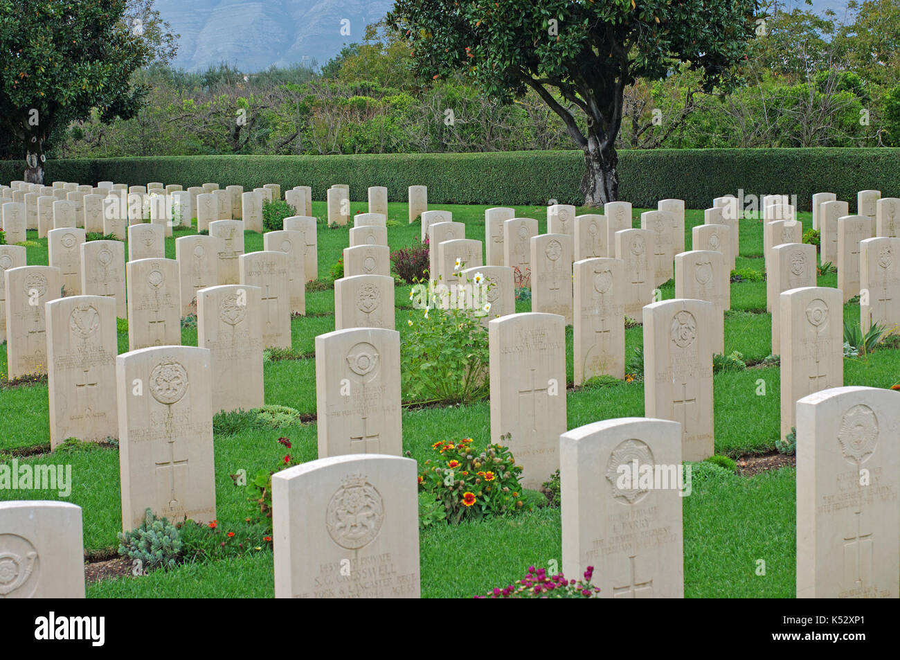 Zweiter Weltkrieg: Soldatenfriedhof in Minturno (Italien) für Soldaten aus dem Commonwealth Stockfoto