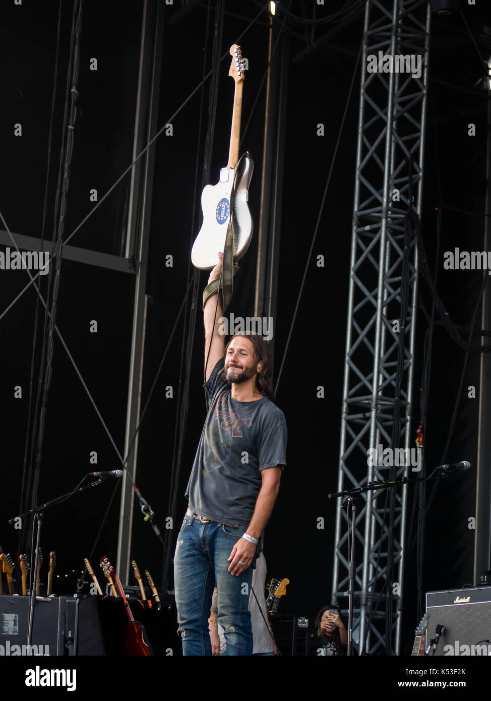 Schrägförderer spielen die siegreichen Music Festival in Portsmouth, England Stockfoto