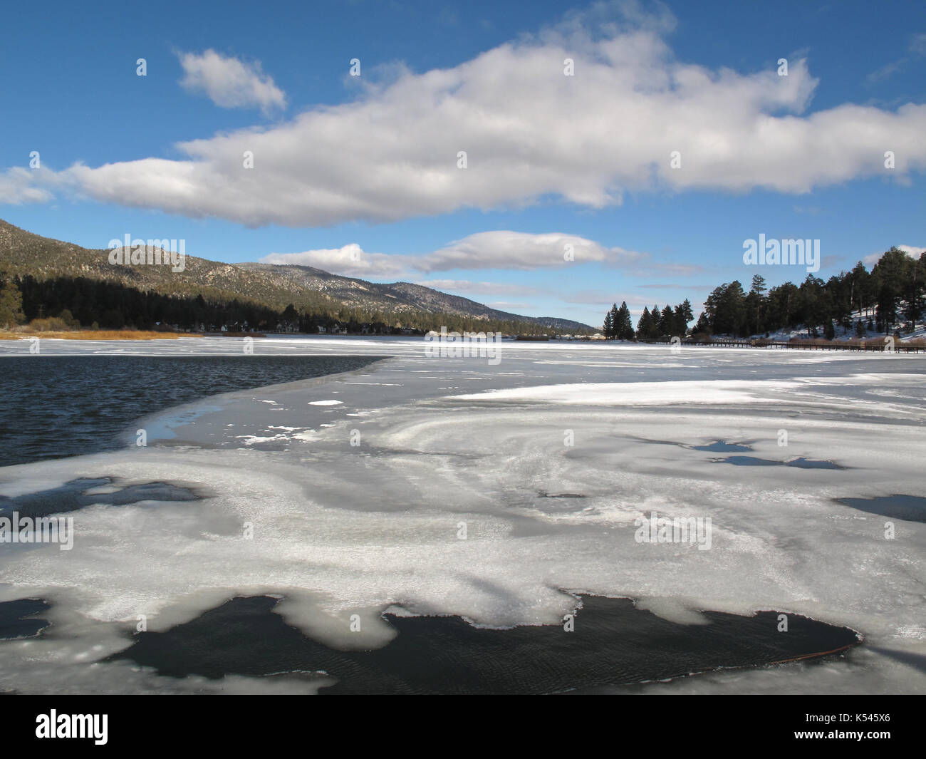 Winter in Big Bear Lake, Kalifornien Stockfoto