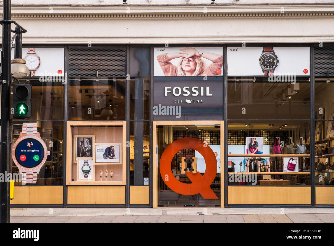 Fossil Store auf der Oxford Street, London, England, Großbritannien Stockfoto