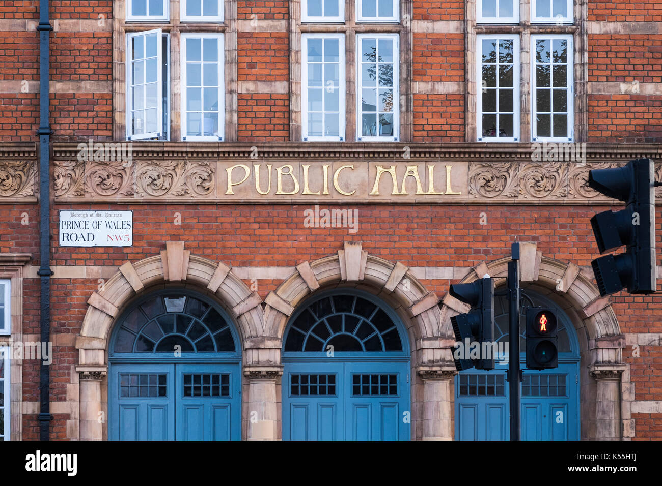 Die St. Pancras Bäder & öffentliche Halle auf Prince of Wales Road, Kentish Town, London, England, Großbritannien Stockfoto